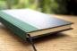 Preview: Writing and notebook black, with green linen
